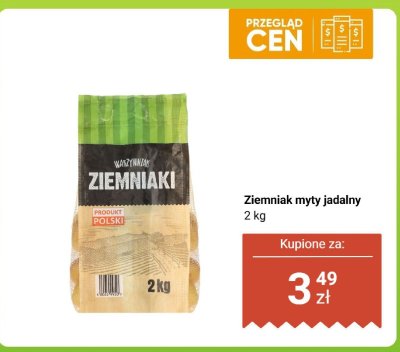 Ziemniak myty jadalny 2 kg promocja w Biedronka
