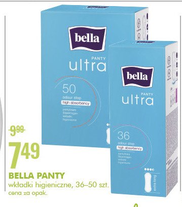 Wkładki higieniczne extra long Bella panty ultra promocje