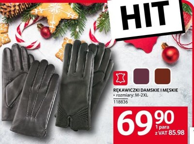 Rękawiczki damskie i męskie promocja w Selgros