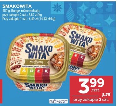 Smakowita Bunge różne rodzaje promocja w Stokrotka
