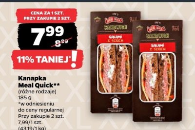 Kanapka óżne rodzaje promocja w Netto