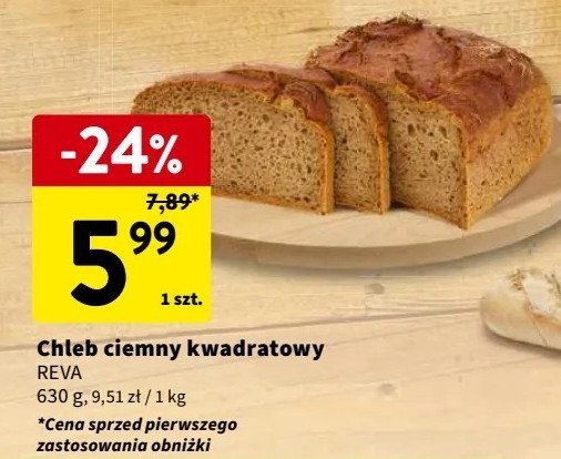 Chleb ciemny kwadratowy Reva promocja