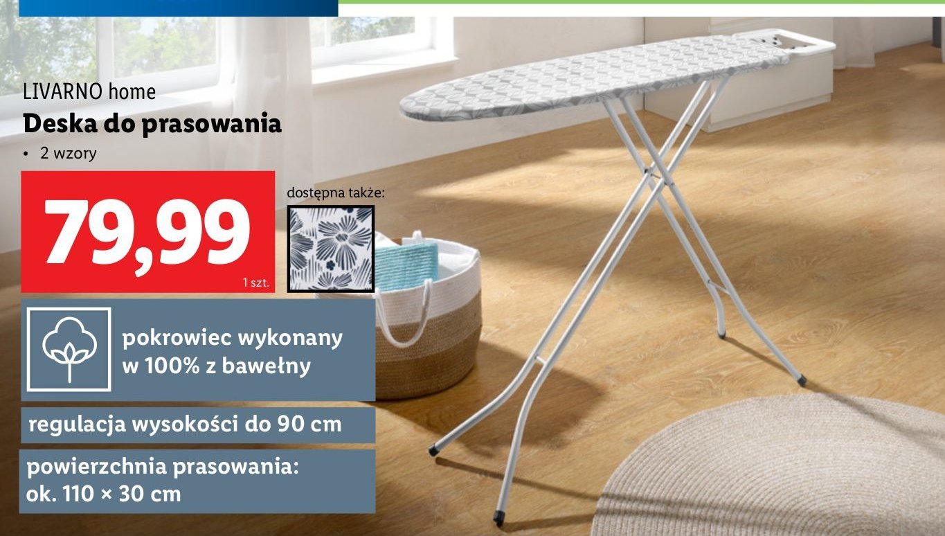 Deska do prasowania 110 x 30 cm LIVARNO HOME promocja