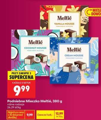 Podniebne mleczko Meltié, 380 g różne rodzaje promocja w Biedronka