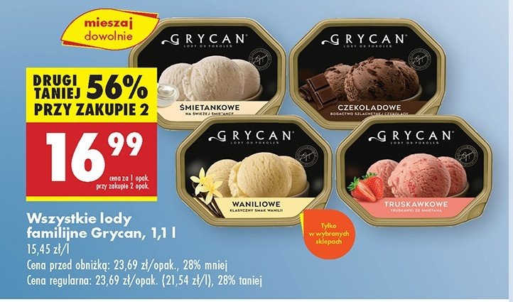 Lody truskawkowe Grycan promocja