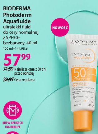 Fluid spf 50+ golden Bioderma photoderm aquafluide promocja