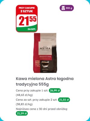 Kawa mielona łagodna tradycyjna promocja w Dino