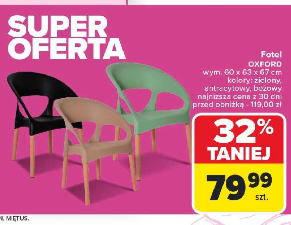 Fotel oxford promocja w Carrefour