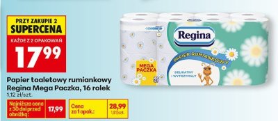 Papier toaletowy rumiankowy Mega Paczka, 16 rolek promocja w Biedronka