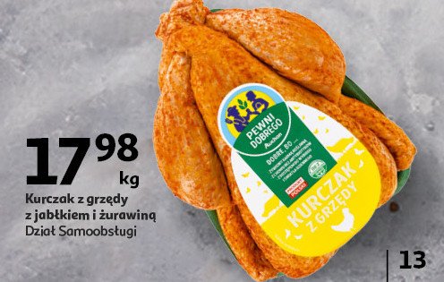 Kurczak z grzędy z jabłkiem i żurawiną Auchan pewni dobrego promocja