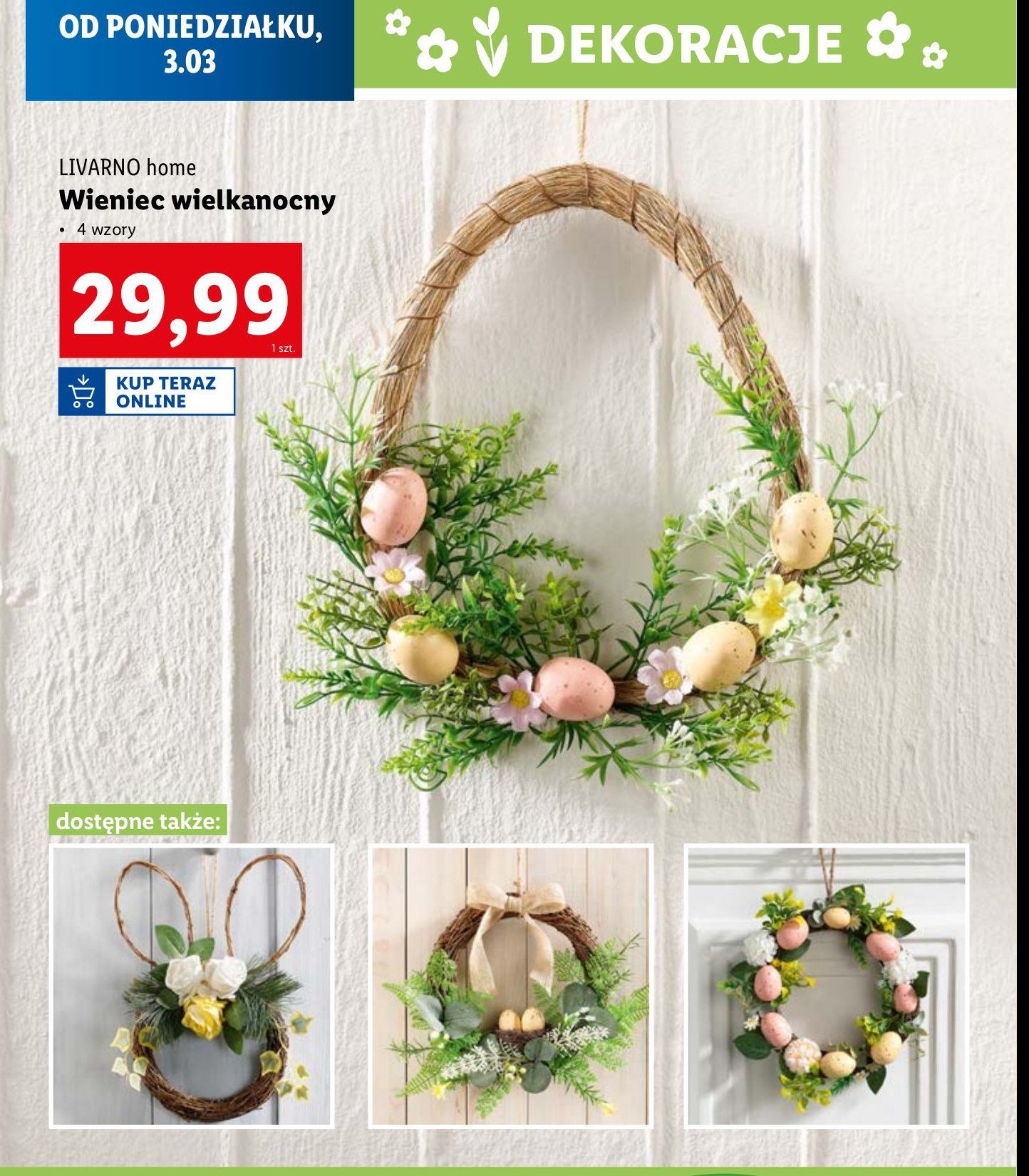 Wieniec wielkanocny LIVARNO HOME promocja w Lidl