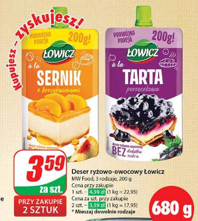 Deser tarta porzeczkowa Łowicz promocja