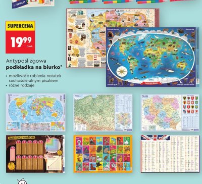 Antypoślizgowa podkładka na biurko różne rodzaje promocja w Biedronka