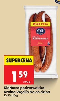 Kiełbasa podwawelska Kraina Wędlin Na co dzień promocja w Biedronka