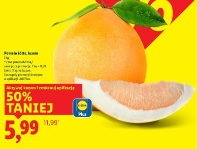 Pomelo żółte, luzem promocja w Lidl