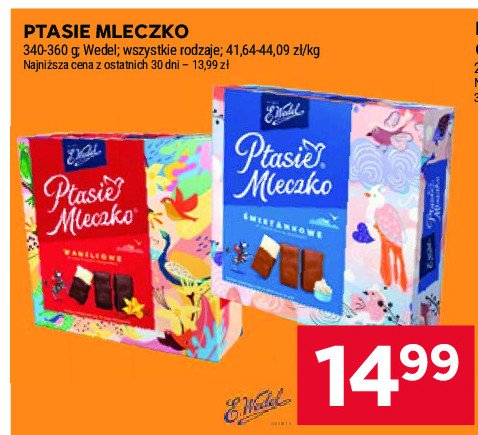 Czekoladki waniliowe E. wedel ptasie mleczko promocja