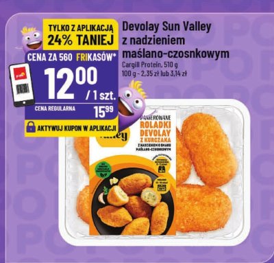 Roladki devolay z nadzieniem maślano-czosnkowym Yeemy promocja w POLOmarket