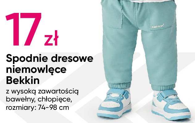 Spodnie dresowe niemowlęce 74-98 cm Bekkin promocja w Pepco