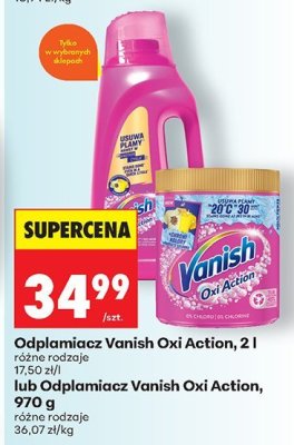 Odplamiacz Vanish Oxi Action różne rodzaje promocja w Biedronka