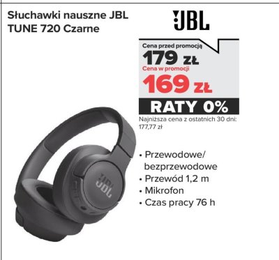 Słuchawki nauszne TUNE 720 Czarne promocja w NEONET