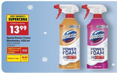 Spray Power Foam Domestos, 435 ml różne rodzaje promocja w Biedronka