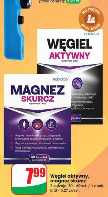 Węgiel aktywny, magnez skurcz, 2 rodzaje promocja w Dino