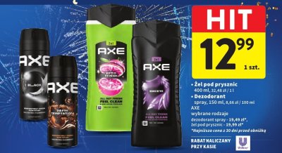 Żel pod prysznic Axe promocja w Intermarche