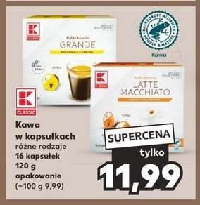 Kawa latte macchiato K-classic promocja