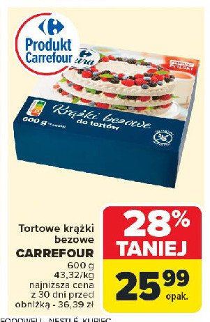 Tortowe krążki bezowe Carrefour promocja