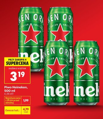 Piwo Heineken 500 ml promocja w Biedronka