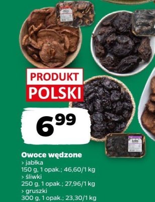 Owoce wędzone gruszki promocja w Netto