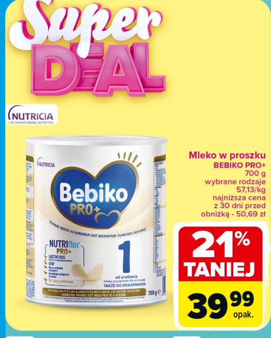 Mleko 1 Bebiko pro+ promocja