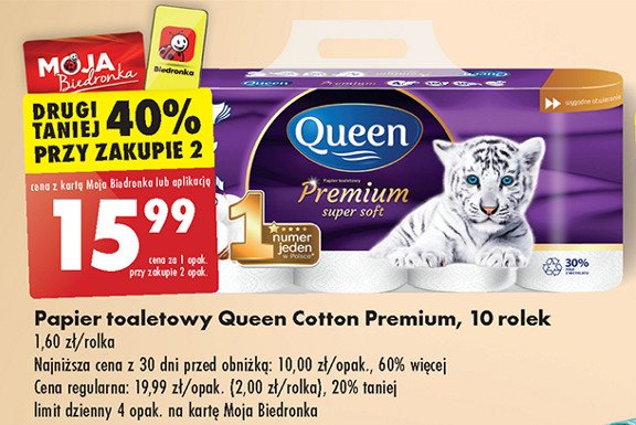 Papier toaletowy super soft Queen premium promocja
