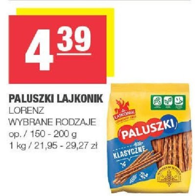 Paluszki Lajkonik Lorenz promocja w SPAR