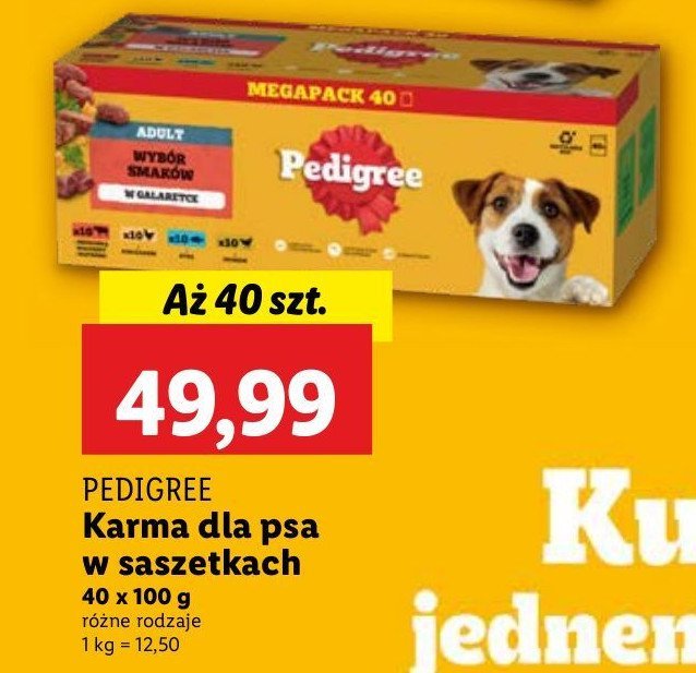 Karma dla psa adult mix smaków Pedigree promocja w Intermarche