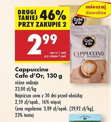 Cappuccino śmietankowe Cafe d'or promocja w Biedronka