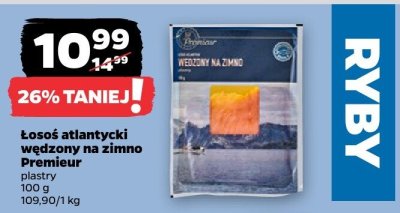 Łosoś atlantycki wędzony na zimno Premieur promocja w Netto