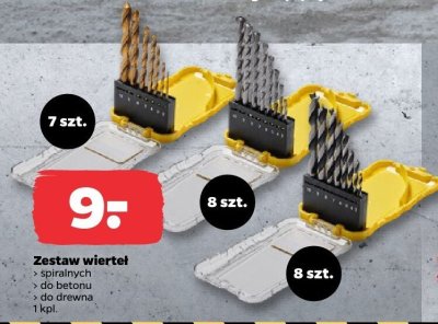 Zestaw wierteł spiralnych do betonu do drewna promocja w Netto