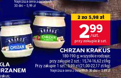 Chrzan Krakus maspex promocja w Stokrotka