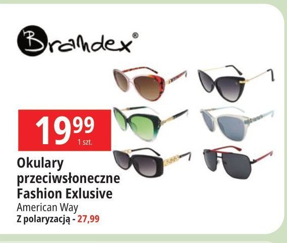 Okulary przeciwsłoneczne fashion Brandex promocja
