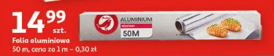 Folia aluminiowa 50 m Auchan promocja