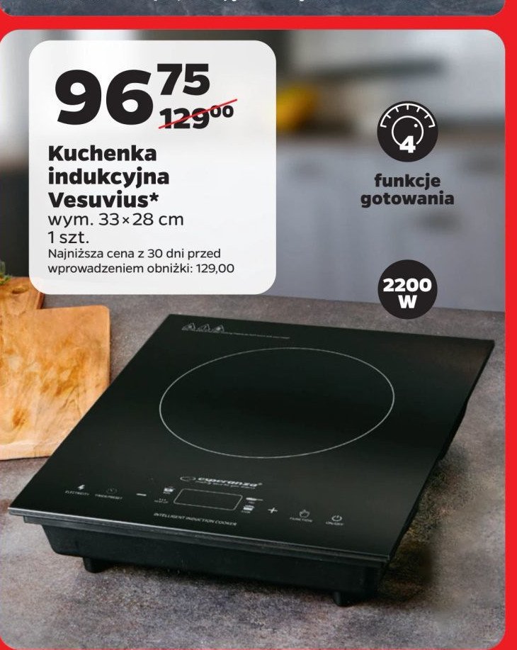 Kuchenka indukcyjna vesuvius 2000w Esperanza promocja