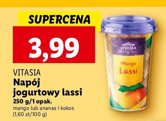 Jogurt pitny lassi mango Vitasia promocja