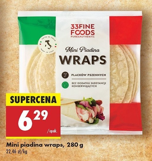 Mini piadina wraps 33 fine foods promocja