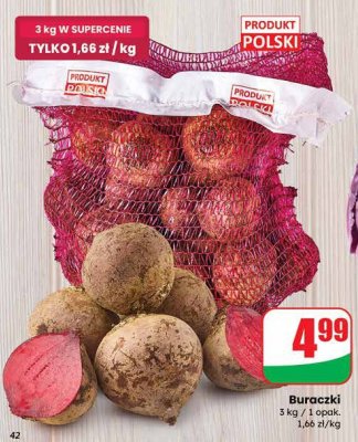 Buraczki 3 kg promocja w Dino