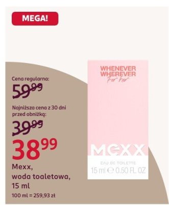 Mexx woda toaletowa 15 ml promocja w Rossmann