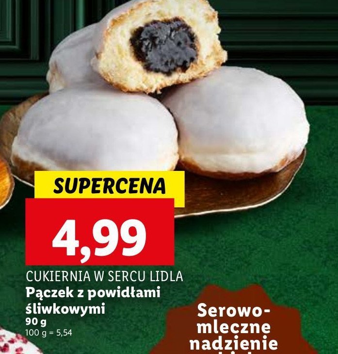 Pączek z powidłami śliwkowymi PIEKARNIA W SERCU LIDLA promocja