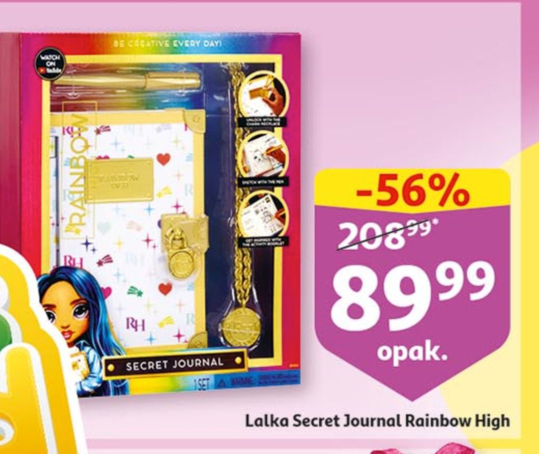 Lalka secret journal Rainbow high surprise promocja