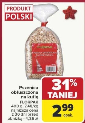 Pszenica obłuszczona na kutię Floripak promocja w Carrefour