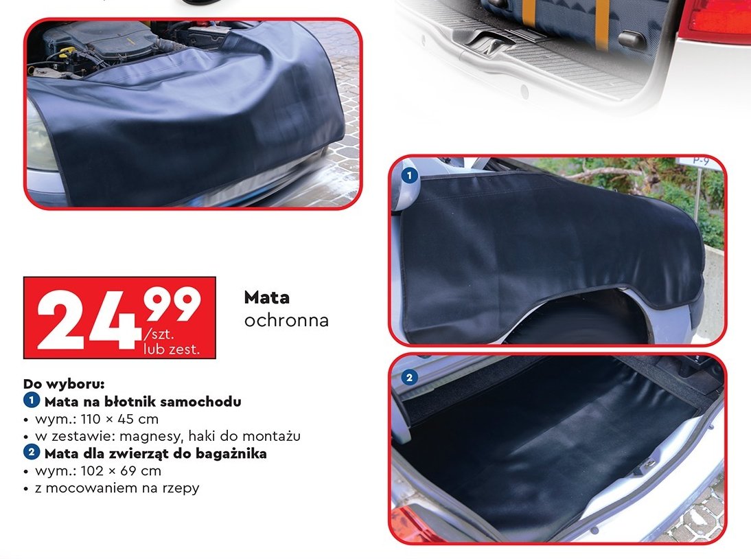 Mata na błotnik samochodu 110 x 45 cm Niteo tools promocja w Biedronka